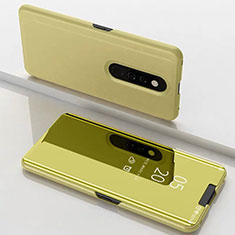 Handytasche Stand Schutzhülle Leder Rahmen Spiegel Tasche für Xiaomi Mi 9T Gold
