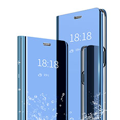 Handytasche Stand Schutzhülle Leder Rahmen Spiegel Tasche für Xiaomi Mi Max 3 Blau