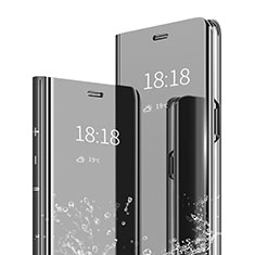Handytasche Stand Schutzhülle Leder Rahmen Spiegel Tasche für Xiaomi Mi Max 3 Schwarz