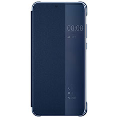 Handytasche Stand Schutzhülle Leder Rahmen Spiegel Tasche L05 für Huawei P20 Pro Blau