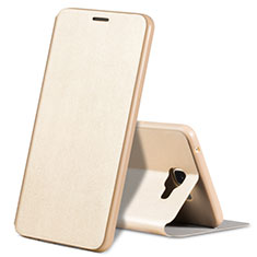 Handytasche Stand Schutzhülle Leder S01 für Samsung Galaxy A9 Pro (2016) SM-A9100 Gold