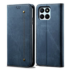 Handytasche Stand Schutzhülle Stoff B01S für Huawei Honor X8b Blau