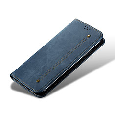 Handytasche Stand Schutzhülle Stoff B01S für Xiaomi Mi 13 5G Blau