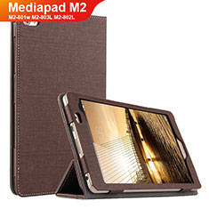 Handytasche Stand Schutzhülle Stoff für Huawei Mediapad M2 8 M2-801w M2-803L M2-802L Braun