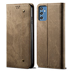Handytasche Stand Schutzhülle Stoff für Samsung Galaxy M52 5G Kahki