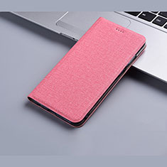 Handytasche Stand Schutzhülle Stoff H01 für Apple iPhone 13 Pro Rosa