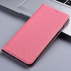 Handytasche Stand Schutzhülle Stoff H12P für Apple iPhone 8 Rosa