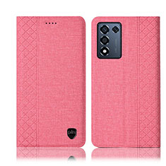 Handytasche Stand Schutzhülle Stoff H13P für Oppo K9S 5G Rosa