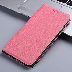 Handytasche Stand Schutzhülle Stoff H13P für Xiaomi Redmi Note 10T 5G Rosa
