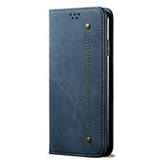 Handytasche Stand Schutzhülle Stoff L01 für Huawei Nova Lite 3 Plus Blau
