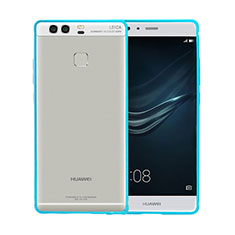 Hülle Luxus Aluminium Metall Rahmen für Huawei P9 Plus Hellblau