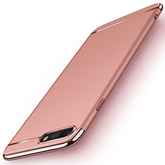 Hülle Luxus Metall Rahmen und Kunststoff F01 für Apple iPhone 7 Plus Rosegold