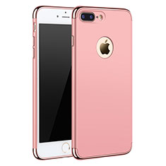 Hülle Luxus Metall Rahmen und Kunststoff F05 für Apple iPhone 7 Plus Rosegold