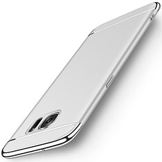 Hülle Luxus Metall Rahmen und Kunststoff für Samsung Galaxy S7 Edge G935F Silber