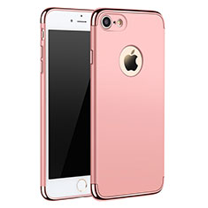 Hülle Luxus Metall Rahmen und Kunststoff M01 für Apple iPhone 8 Rosegold