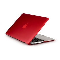 Hülle Ultra Dünn Schutzhülle Durchsichtig Transparent Matt für Apple MacBook Pro 13 zoll Rot