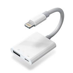 Kabel Lightning auf USB OTG H01 für Apple iPhone 14 Plus Weiß