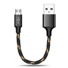 Kabel Micro USB Android Universal 25cm S02 für Oppo F19s Schwarz