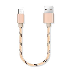 Kabel Micro USB Android Universal 25cm S05 für Vivo iQOO Z6 5G Gold