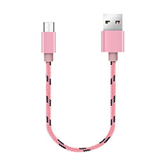 Kabel Micro USB Android Universal 25cm S05 für Xiaomi Redmi Note 13 Pro+ Plus 5G Rosa