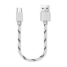 Kabel Micro USB Android Universal 25cm S05 für Samsung Galaxy A3 Duos SM-A300F Silber