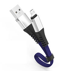 Kabel Micro USB Android Universal 30cm S03 für HTC Desire 21 Pro 5G Blau