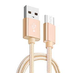 Kabel Micro USB Android Universal M03 für Handy Zubehoer Kfz Ladekabel Gold