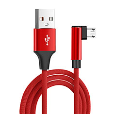 Kabel Micro USB Android Universal M04 für Handy Zubehoer Kfz Ladekabel Rot