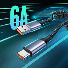 Kabel Type-C Android Universal 6A H02 für Vivo Y35m 5G Schwarz