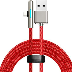 Kabel Type-C Android Universal T25 für Handy Zubehoer Kfz Ladekabel Rot
