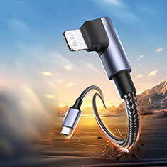 Kabel Type-C USB-C auf Lightning USB H01 für Apple iPad Pro 12.9 (2022) Dunkelgrau