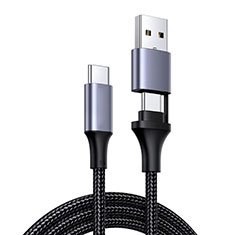 Kabel Type-C USB-C auf Type-C USB-C 100W H01 für Apple iPhone 15 Plus Dunkelgrau