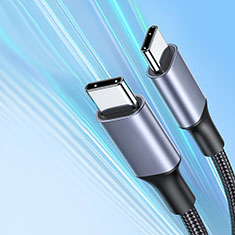 Kabel Type-C USB-C auf Type-C USB-C 60W für Apple iPad Air 5 10.9 (2022) Dunkelgrau