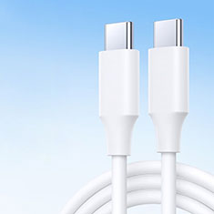 Kabel Type-C USB-C auf Type-C USB-C 60W H04 für Apple iPhone 15 Weiß