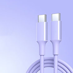 Kabel Type-C USB-C auf Type-C USB-C 60W H05 für Apple iPad Pro 11 (2021) Violett