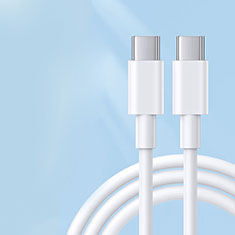 Kabel Type-C USB-C auf Type-C USB-C 6A für Apple iPad Pro 11 (2022) Weiß