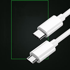 Kabel USB 2.0 Android Universal 2A H02 für Apple iPhone 15 Plus Weiß