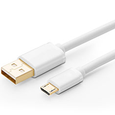 Kabel USB 2.0 Android Universal A01 für Handy Zubehoer Kfz Ladekabel Weiß