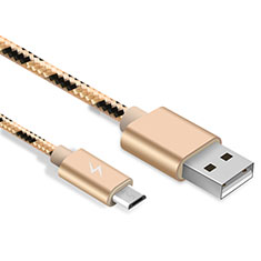 Kabel USB 2.0 Android Universal A03 für Handy Zubehoer Kfz Ladekabel Gold