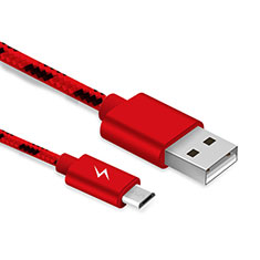 Kabel USB 2.0 Android Universal A03 für Sharp Aquos wish3 Rot