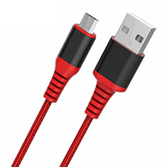 Kabel USB 2.0 Android Universal A06 für Sharp Aquos wish3 Rot