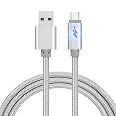 Kabel USB 2.0 Android Universal A10 für Google Pixel 6 Pro 5G Silber