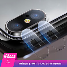 Kameraschutz Gehärtetes Glas Glasfolie F02 für Apple iPhone X Klar
