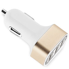 Kfz-Ladegerät Adapter 3.0A 3 USB Zweifach Stecker Fast Charge Universal U07 für Samsung Galaxy A23e 5G Gold