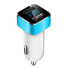 Kfz-Ladegerät Adapter 3.1A Dual USB Zweifach Stecker Fast Charge Universal für Sharp Aquos R6 Hellblau