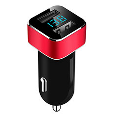 Kfz-Ladegerät Adapter 3.1A Dual USB Zweifach Stecker Fast Charge Universal für Samsung Galaxy A3 2016 SM-A310F Rot