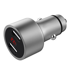 Kfz-Ladegerät Adapter 3.1A Dual USB Zweifach Stecker Fast Charge Universal für Realme Q3 5G Silber