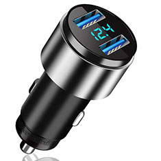 Kfz-Ladegerät Adapter 4.8A Dual USB Zweifach Stecker Fast Charge Universal K10 für Vivo Y76s 5G Silber