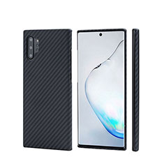 Kohlefaser Hülle Handyhülle Luxus Schutzhülle Tasche Köper C01 für Samsung Galaxy Note 10 Plus 5G Schwarz
