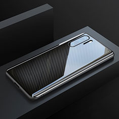 Kohlefaser Hülle Handyhülle Luxus Schutzhülle Tasche Köper T01 für Huawei P30 Pro Schwarz
